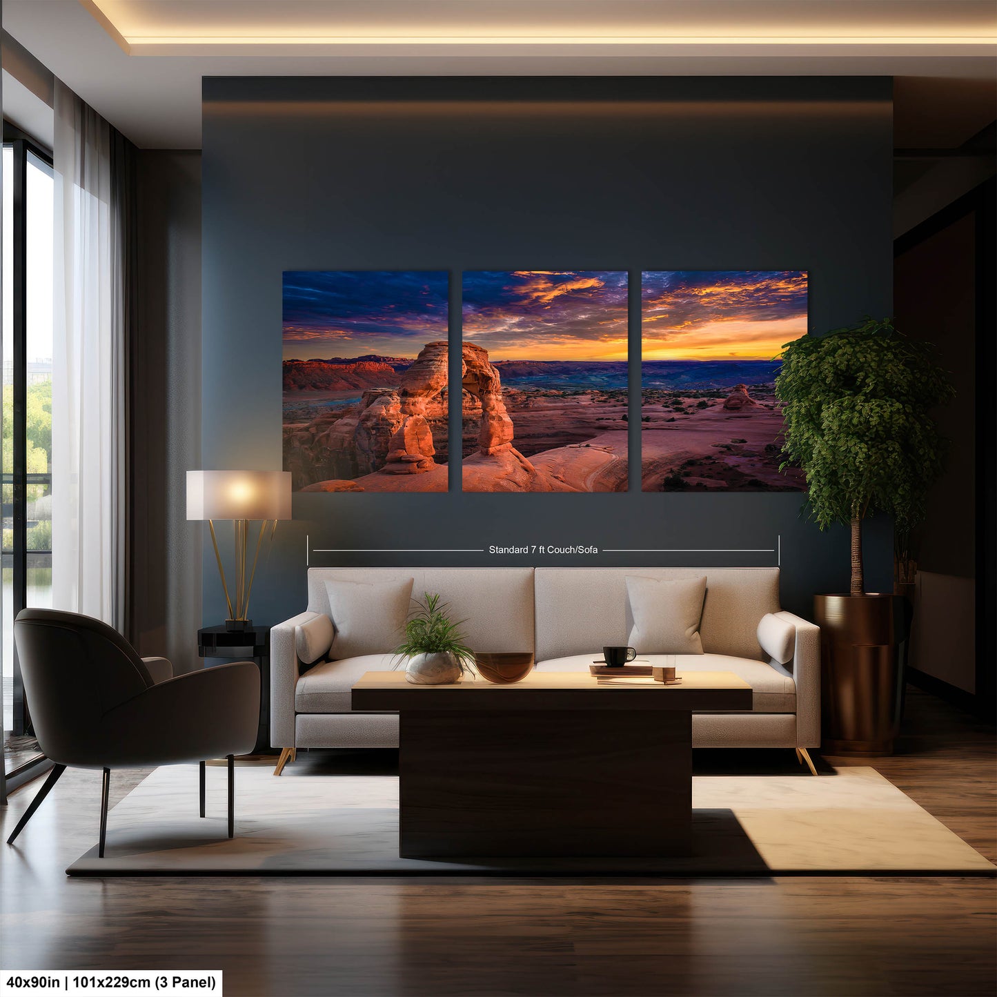 Sunset at Arches National Park Photography, Canvas Wall Art Photo Prints-Ideal Landmark Wall Decor for Home, Living Room, Bedroom Or Office