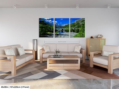 Rocky Mountains canvas, Estes Park Mills Lake print, Rocky Mountain National Park, Colorado lake, mountain lake, large framed artwork