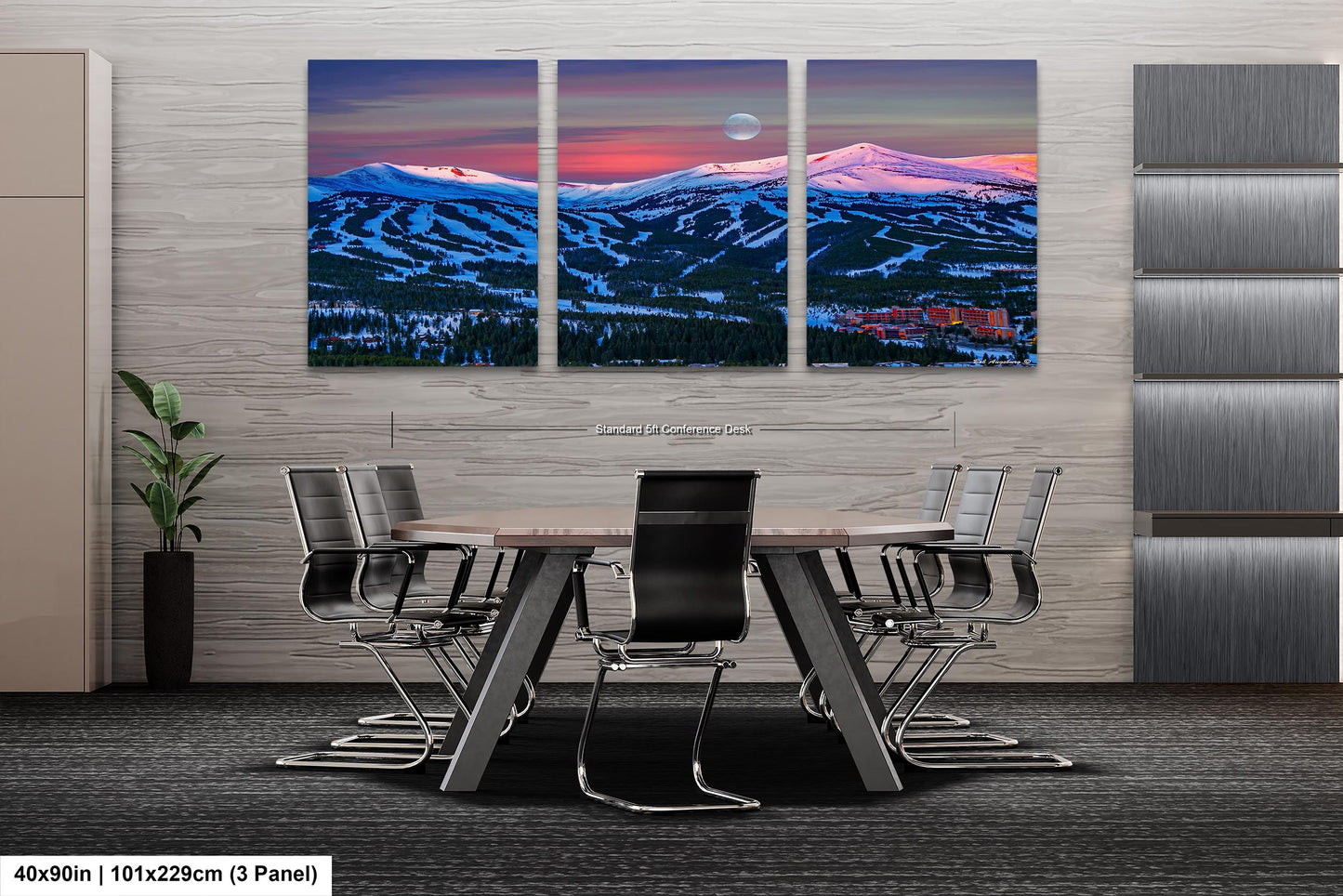 Breckenridge Colorado sunrise picture, Breckenridge wall art, Breckenridge ski resort, moon over Breckenridge, Breckenridge photography