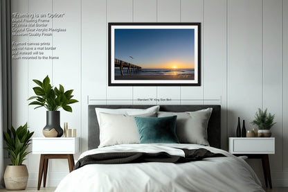 Vero Beach Sunrise, Pier, Sun rays, Vero Beach Florida, Wall Art, Living Room, Bedroom, Office, Dorm