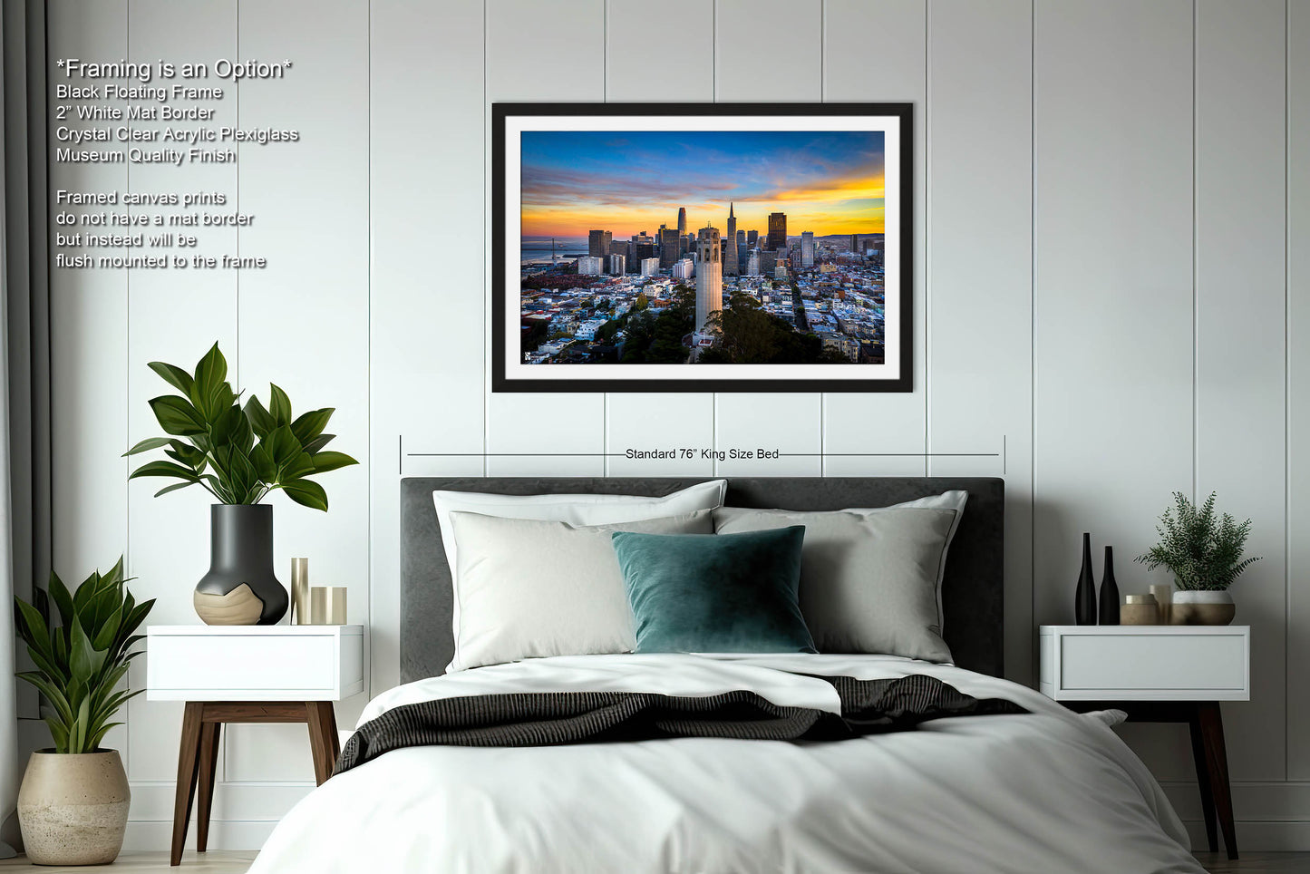 Sunrise at The Coit Tower San Francisco, Telegraph Hill, Wall Art Canvas Print, California Photography, Home Decor, San Francisco Photo