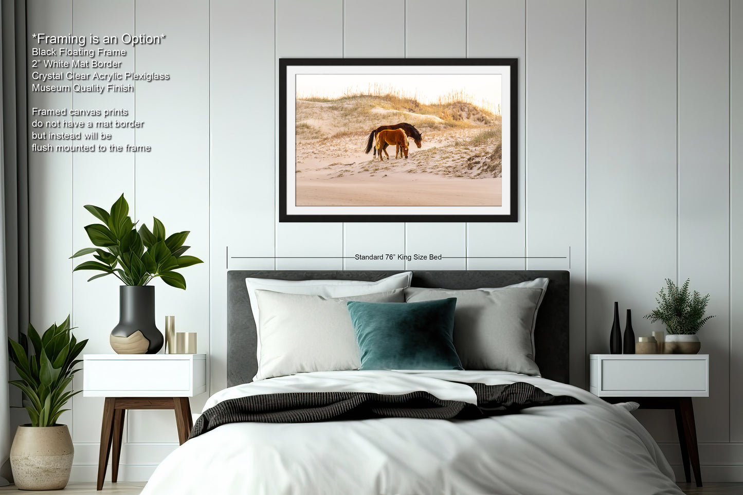 Wild Mustang Horses Mother and Baby Sunset / Fine Art Print / Canvas / Acrylic / Metal / Photography