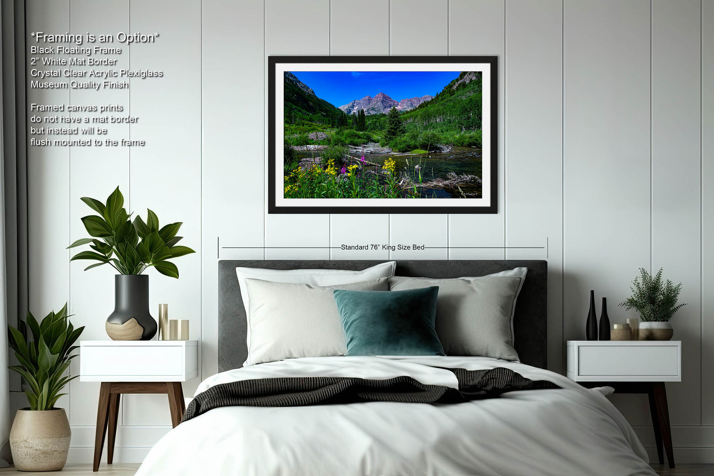 Maroon Bells summer landscape, Aspen Colorado, Colorado wall art, wildflower prints, San Juan mountains, triptych, aspen