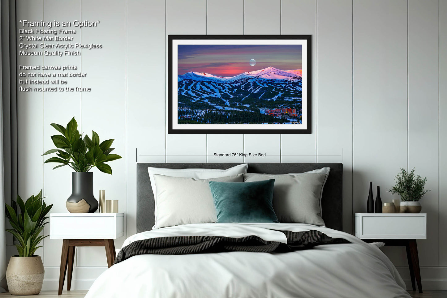 Breckenridge Colorado sunrise picture, Breckenridge wall art, Breckenridge ski resort, moon over Breckenridge, Breckenridge photography