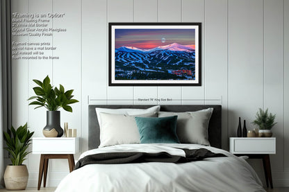 Breckenridge Colorado sunrise picture, Breckenridge wall art, Breckenridge ski resort, moon over Breckenridge, Breckenridge photography