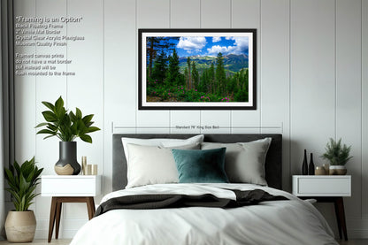 Breckenridge Colorado summertime picture, Breckenridge wall art, wildflowers of Colorado, mountain wall art, extra large wall art