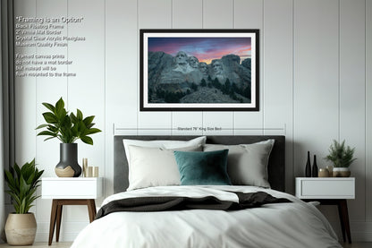 Mt. Rushmore national monument, Mount Rushmore, South Dakota picture, Black Hills wall art, Mt. Rushmore picture, sunset in black hills