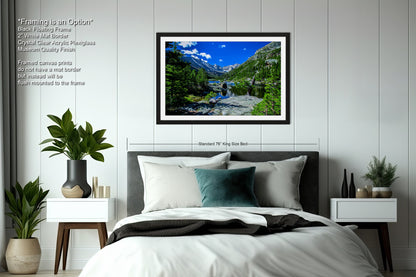 Rocky Mountains canvas, Estes Park Mills Lake print, Rocky Mountain National Park, Colorado lake, mountain lake, large framed artwork