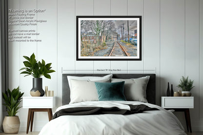 Beacon NY train tracks hdr living room bar cityy rebirth canvas print metal print