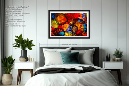 Color Glass Flowers Print, Chihuly Glass Wall Art, Home Decoration, House Warming Gift, Interior Design Ideas, Abstract Art, Urban Art