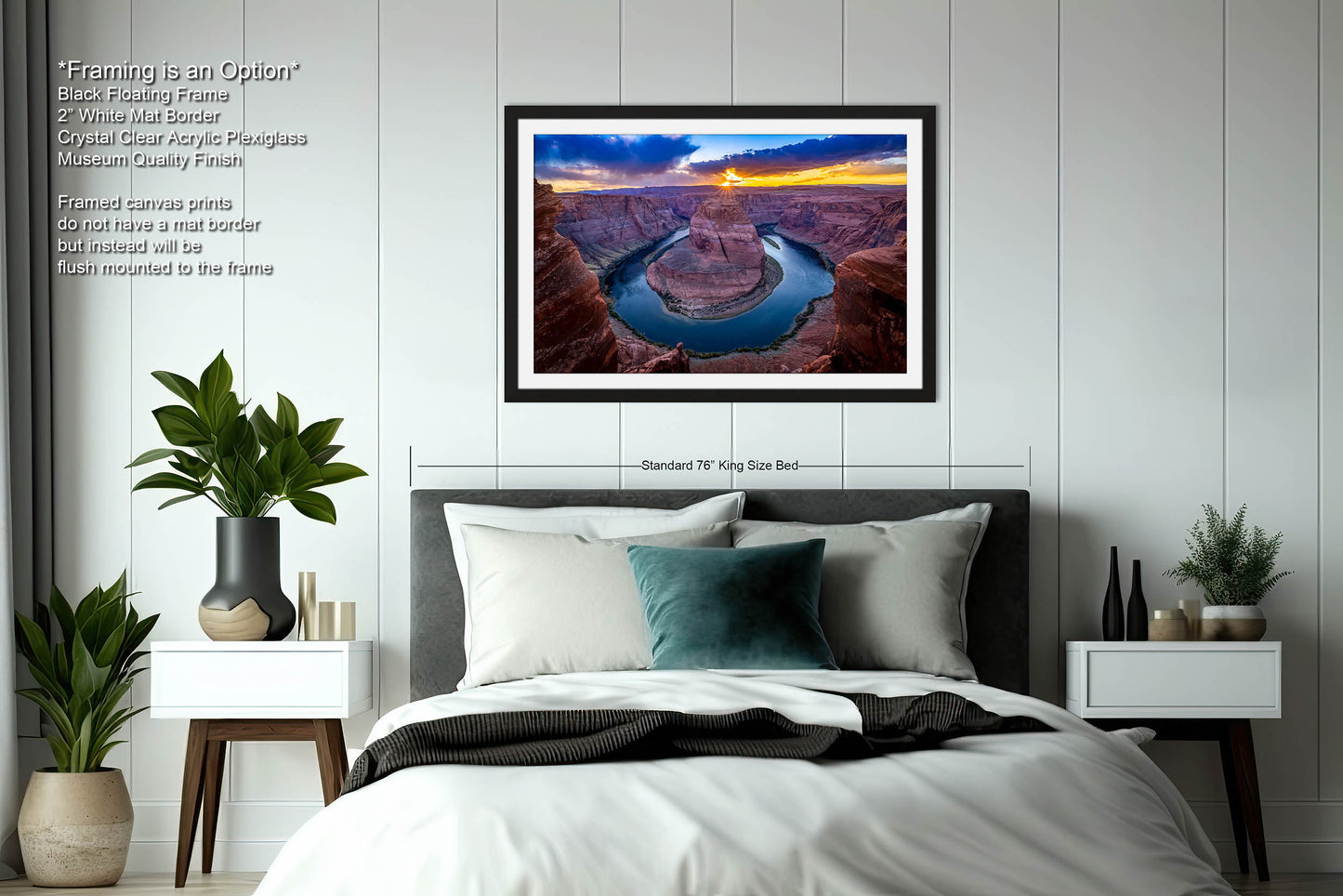 Sunset at Horseshoe Bend, Page, Arizona Fine art Canvas/Metal/Acrylic/Photo Print Wall Art Office Home Decorations Ready to hang