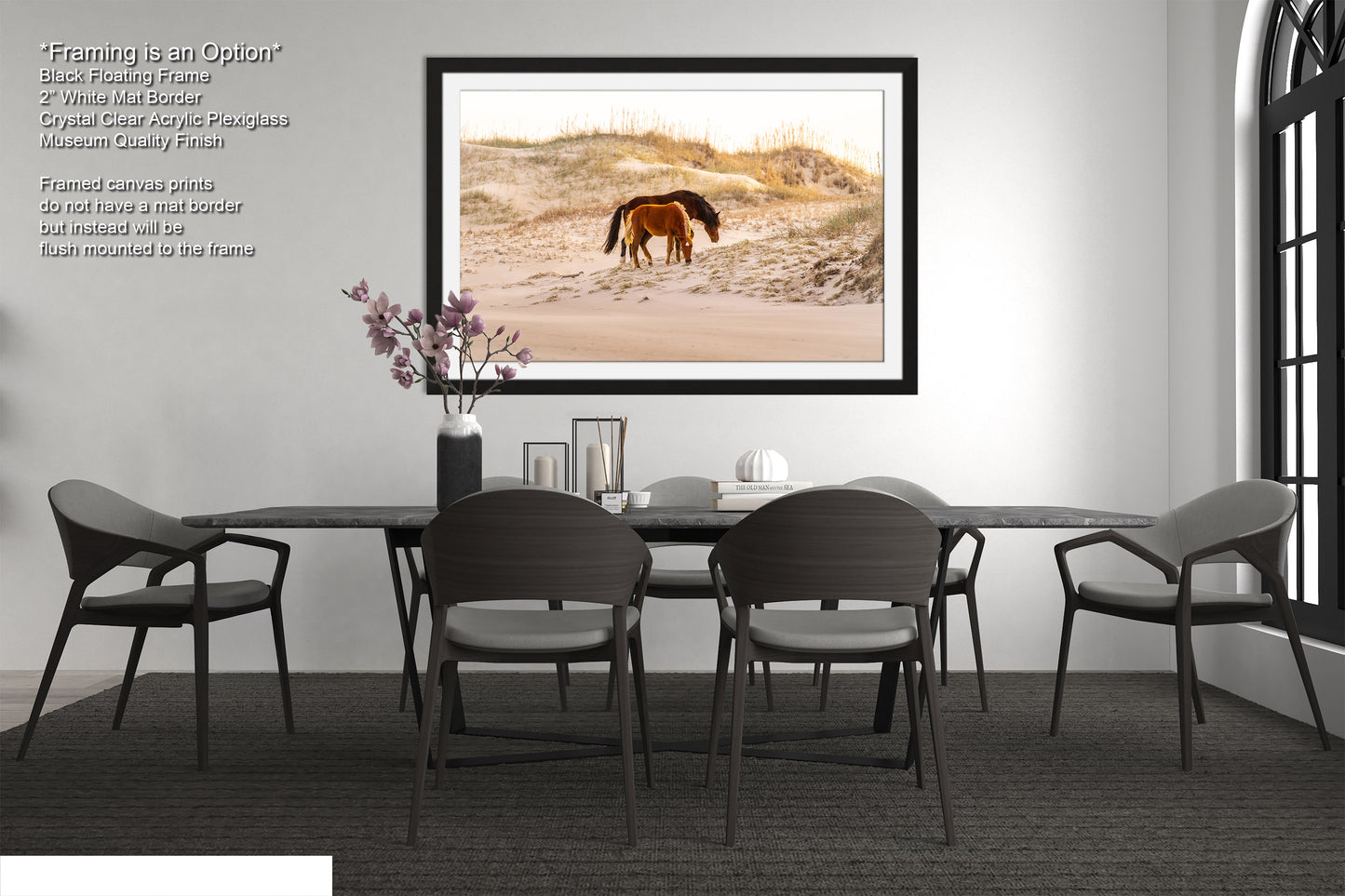 Wild Mustang Horses Mother and Baby Sunset / Fine Art Print / Canvas / Acrylic / Metal / Photography