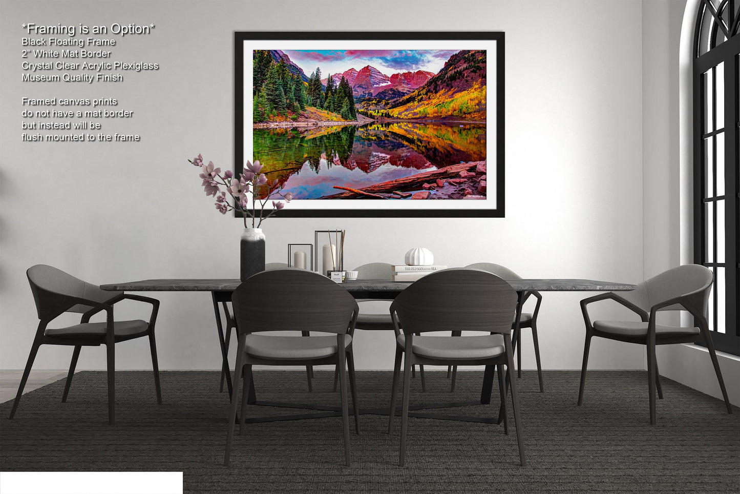 Maroon Bells near Aspen, Maroon Bells photo, Colorado art, autumn canvas, mountain wall art, Aspen art, autumn colors