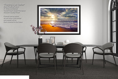 Isaiah 41:10, Inspirational Canvas Wall Art Prints, Sunset Beach, Christian Canvas Art, Christian Religious Decor for Home