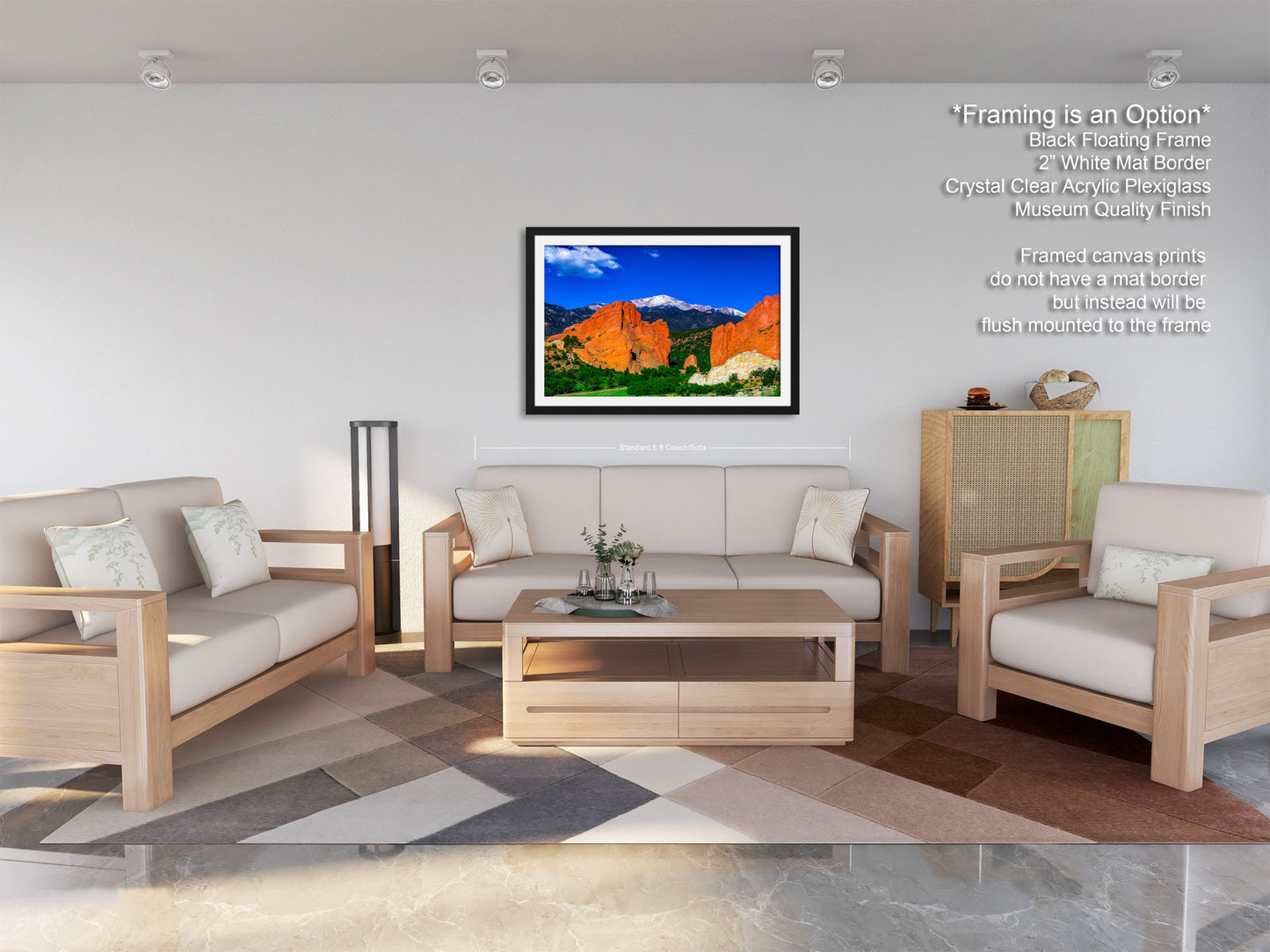 Garden of the god's picture, Pikes Peak print, Colorado Springs canvas, Colorado Springs wall art, 