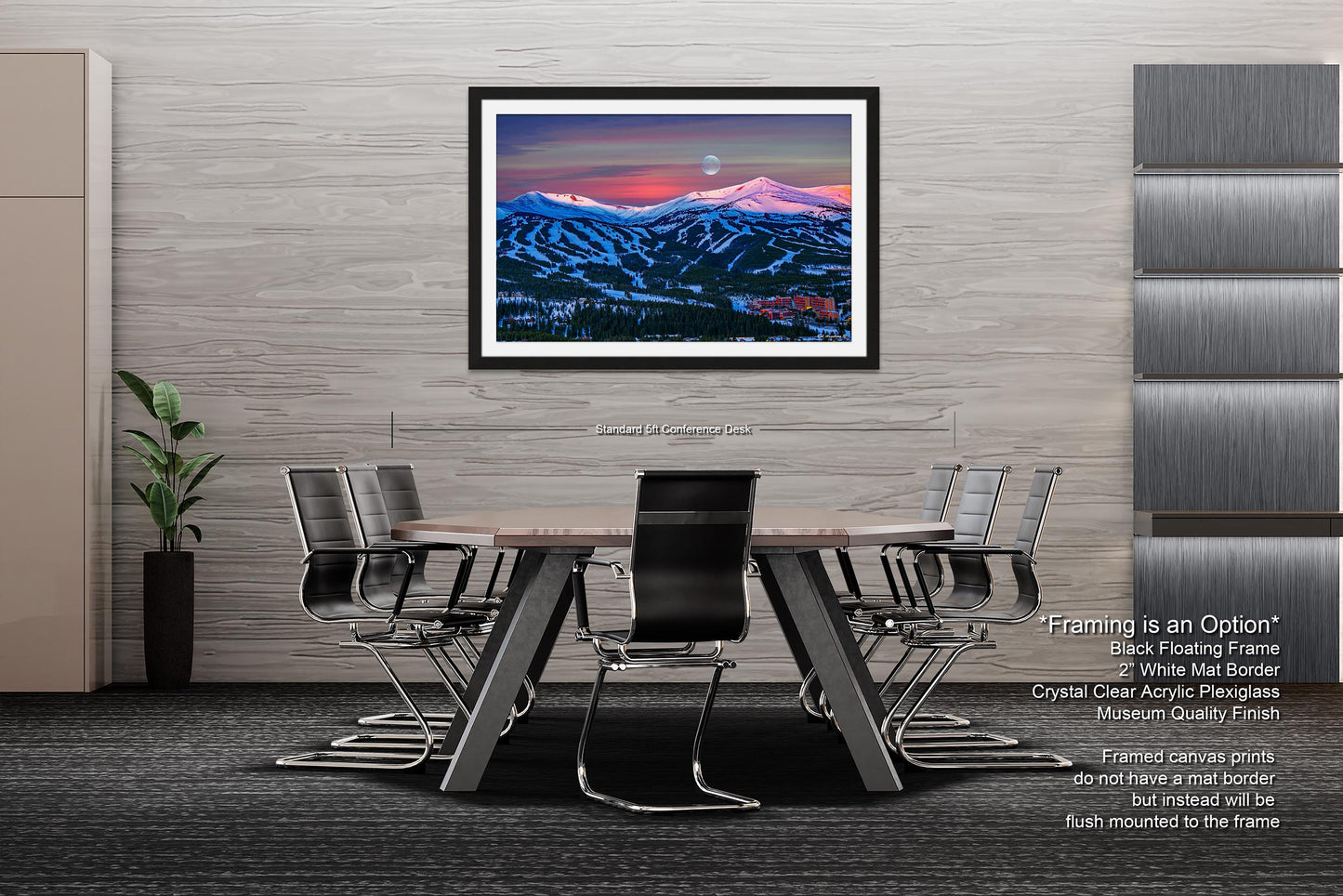 Breckenridge Colorado sunrise picture, Breckenridge wall art, Breckenridge ski resort, moon over Breckenridge, Breckenridge photography