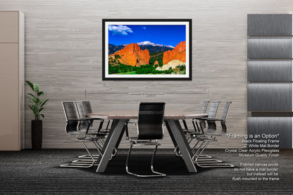 Garden of the god's picture, Pikes Peak print, Colorado Springs canvas, Colorado Springs wall art, 
