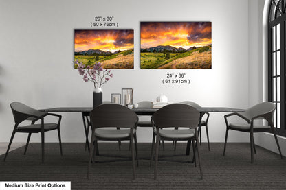 Boulder Flatirons Sunset, Photo, Wall Art, Boulder, Colorado, Canvas Print, Wall Decor, Metal Print, CU Buffs, Mountains