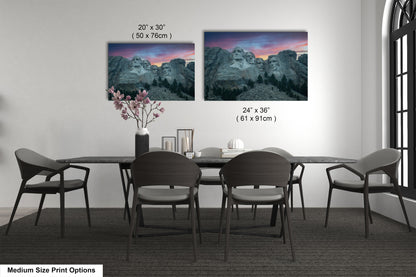 Mt. Rushmore national monument, Mount Rushmore, South Dakota picture, Black Hills wall art, Mt. Rushmore picture, sunset in black hills