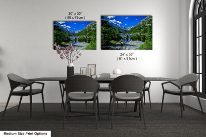 Rocky Mountains canvas, Estes Park Mills Lake print, Rocky Mountain National Park, Colorado lake, mountain lake, large framed artwork