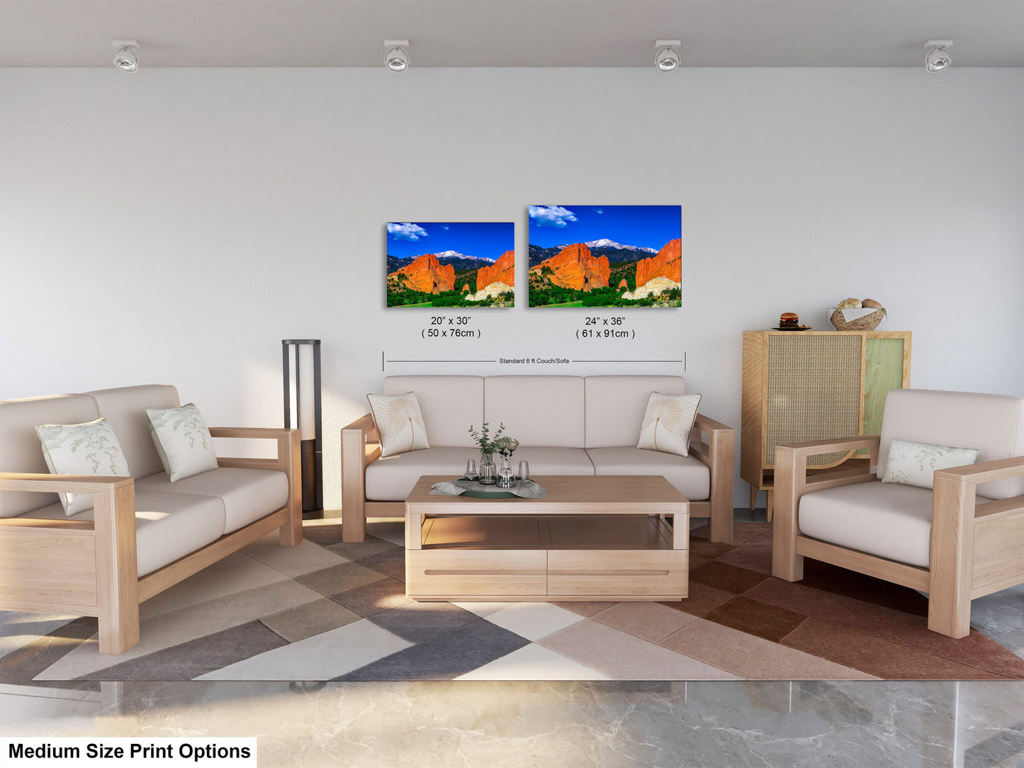 Garden of the god's picture, Pikes Peak print, Colorado Springs canvas, Colorado Springs wall art, 