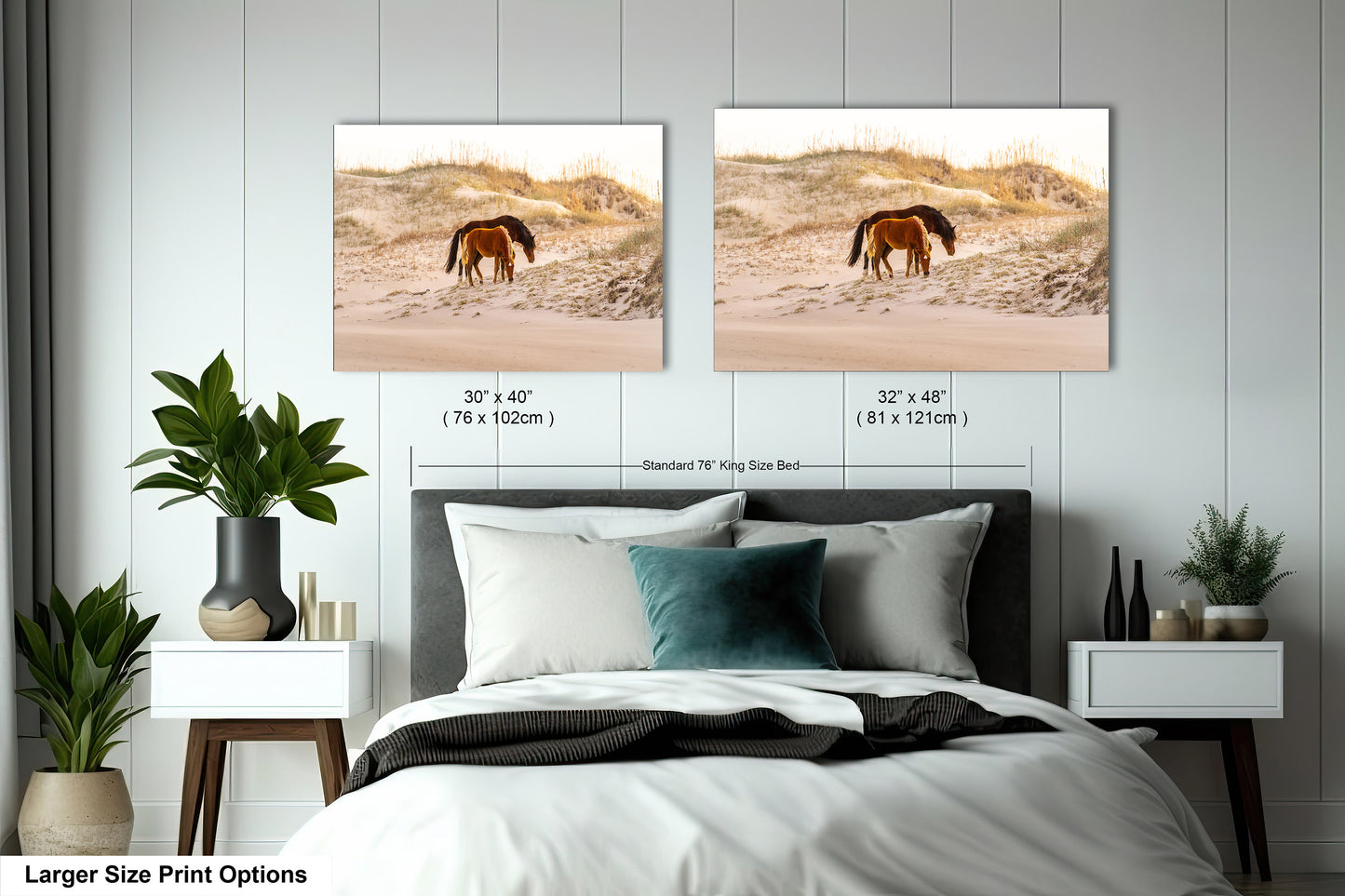 Wild Mustang Horses Mother and Baby Sunset / Fine Art Print / Canvas / Acrylic / Metal / Photography