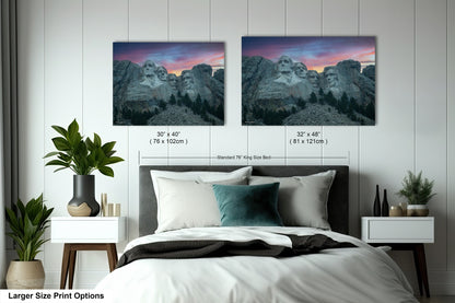 Mt. Rushmore national monument, Mount Rushmore, South Dakota picture, Black Hills wall art, Mt. Rushmore picture, sunset in black hills
