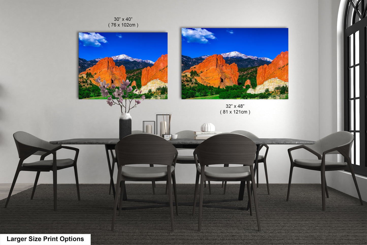 Garden of the god's picture, Pikes Peak print, Colorado Springs canvas, Colorado Springs wall art, 