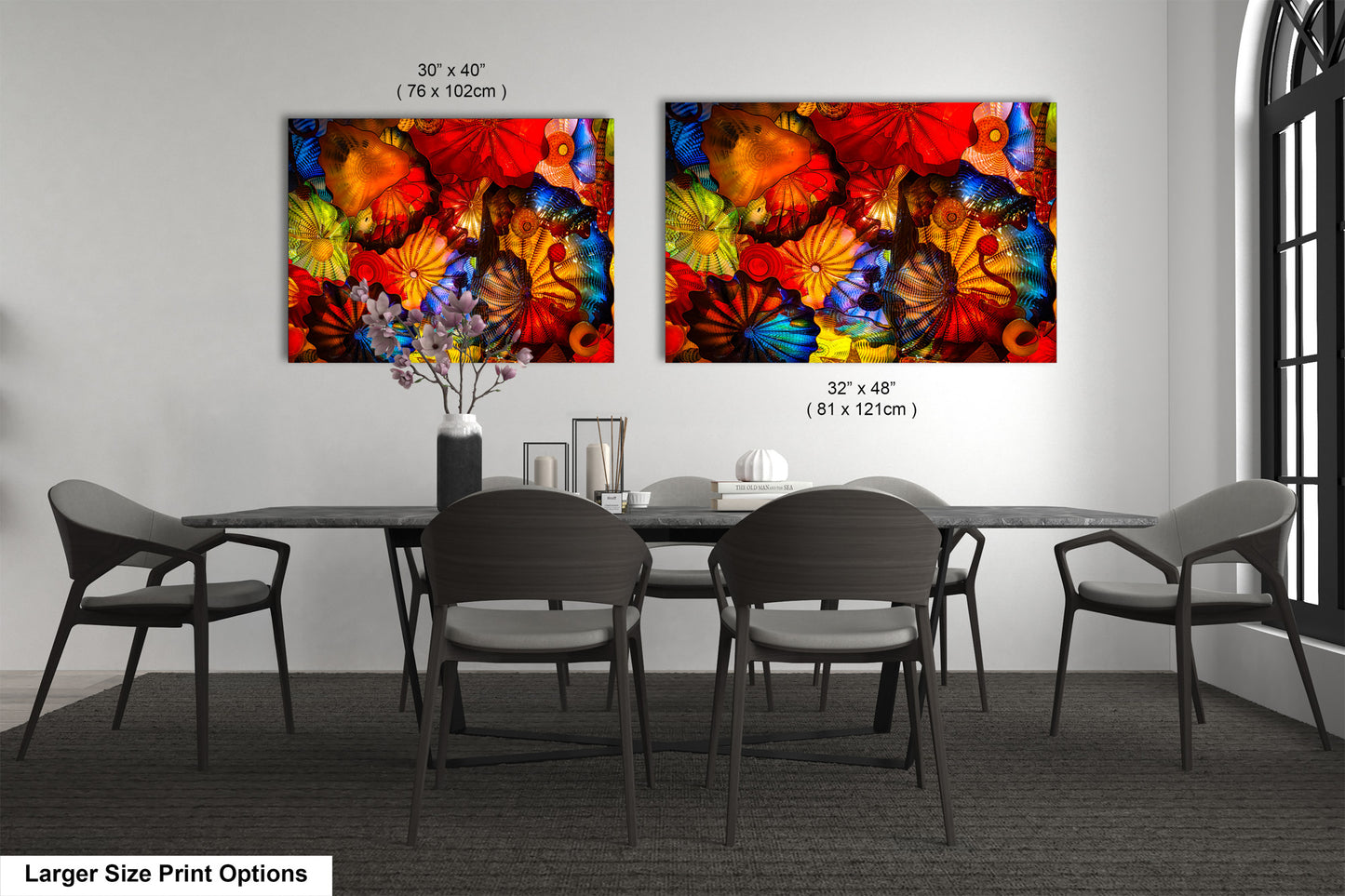 Color Glass Flowers Print, Chihuly Glass Wall Art, Home Decoration, House Warming Gift, Interior Design Ideas, Abstract Art, Urban Art
