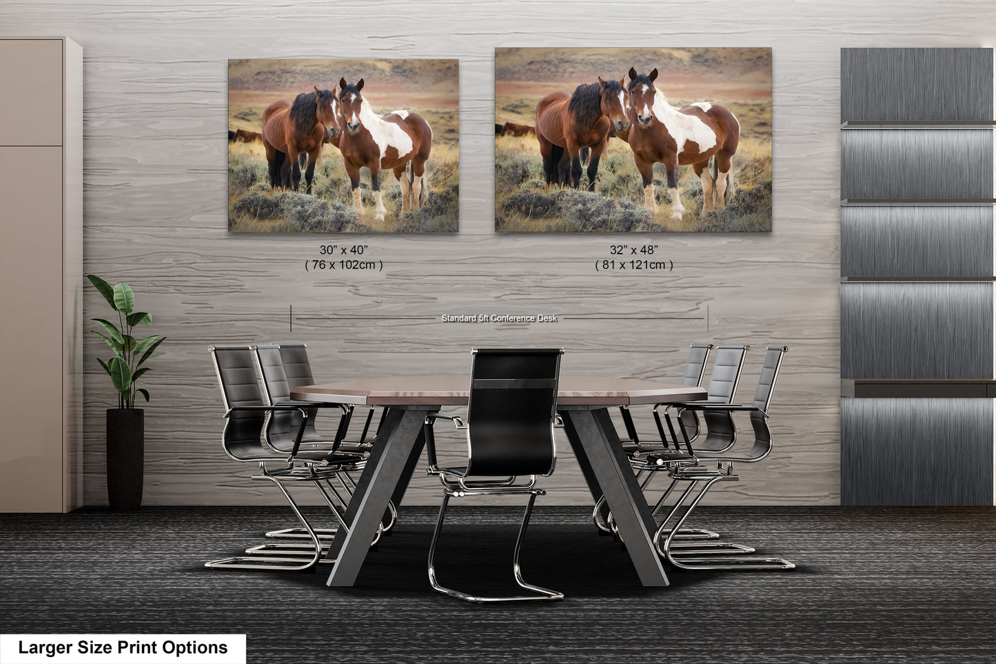 Wild Horses, Western Wall Art, Office, Living Room, Bedroom, Bar, Entryway, Canvas, Metal, Glossy Photo Print