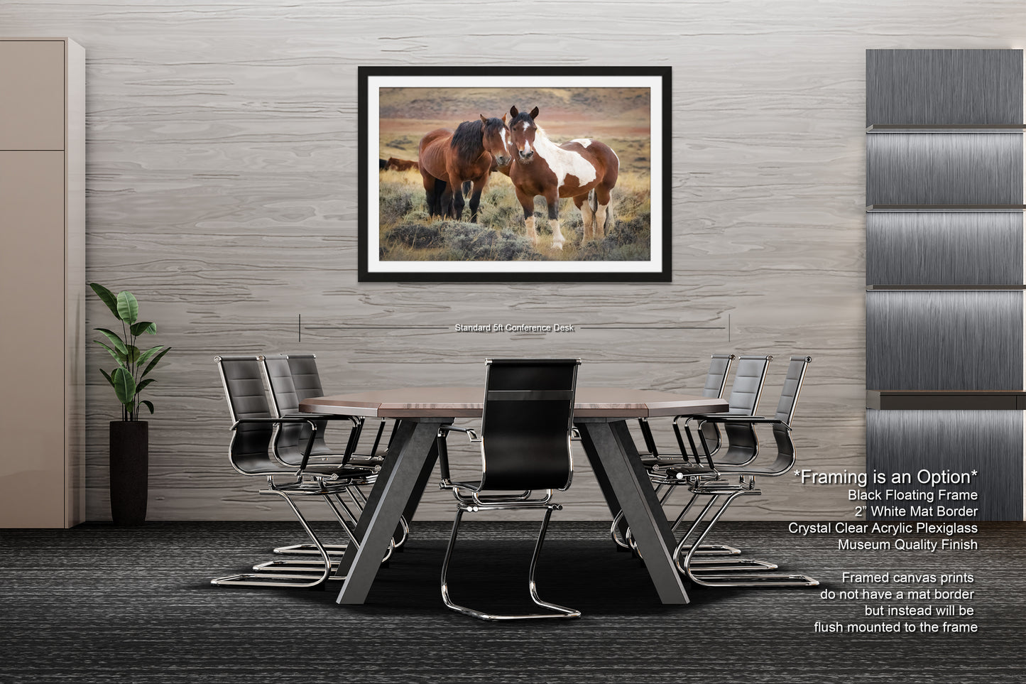 Wild Horses, Western Wall Art, Office, Living Room, Bedroom, Bar, Entryway, Canvas, Metal, Glossy Photo Print
