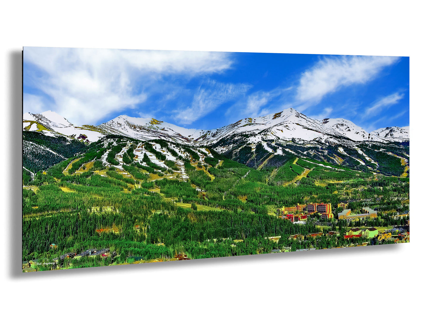 Breckenridge ski resort picture, Breckenridge Colorado wall art, Breckenridge in early summer, extra large wall art, Colorado ski,