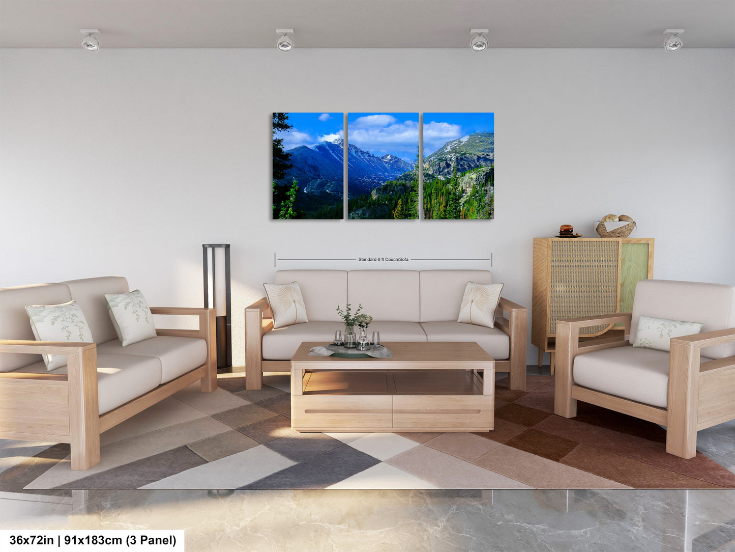Rocky Mountain National Park panoramic picture, large panoramic art, Longs Peak Colorado, Estes Park wall art, national park panorama,