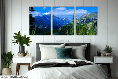 Rocky Mountain National Park panoramic picture, large panoramic art, Longs Peak Colorado, Estes Park wall art, national park panorama,
