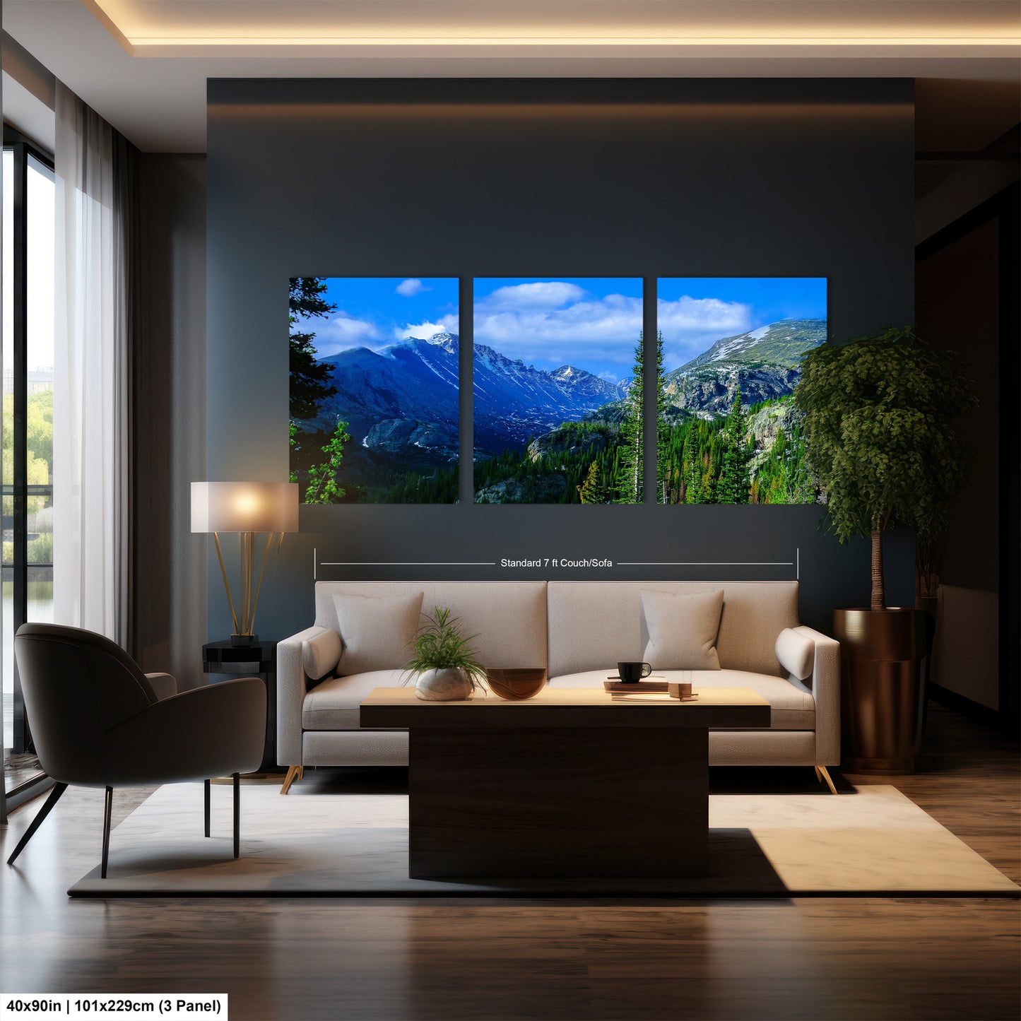 Rocky Mountain National Park panoramic picture, large panoramic art, Longs Peak Colorado, Estes Park wall art, national park panorama,