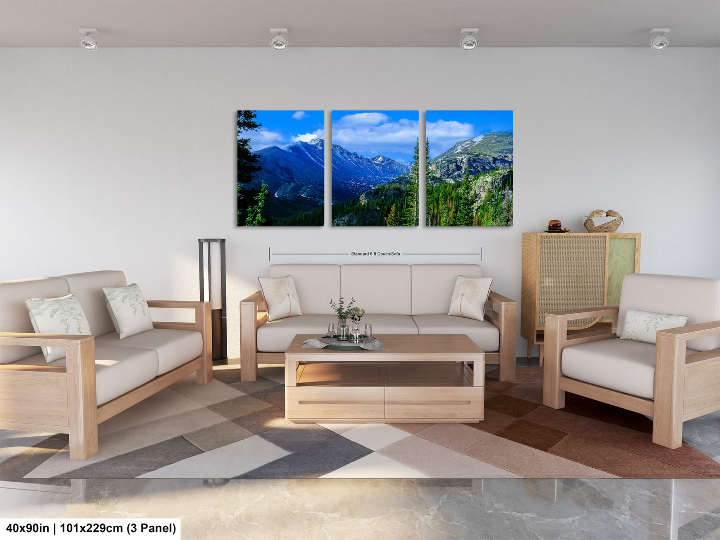 Rocky Mountain National Park panoramic picture, large panoramic art, Longs Peak Colorado, Estes Park wall art, national park panorama,