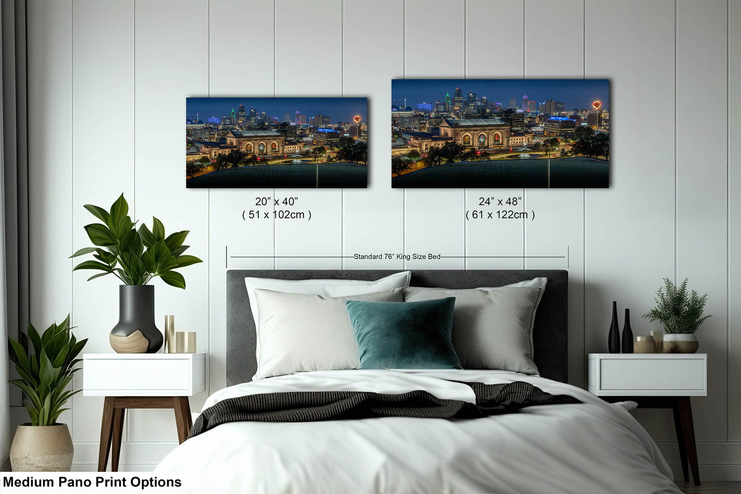 Union Station and Kansas City Skyline, Western Auto Neon Sign, Kansas City Wall Art