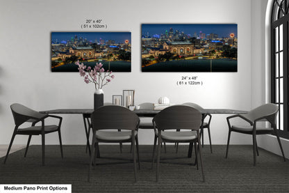 Union Station and Kansas City Skyline, Western Auto Neon Sign, Kansas City Wall Art