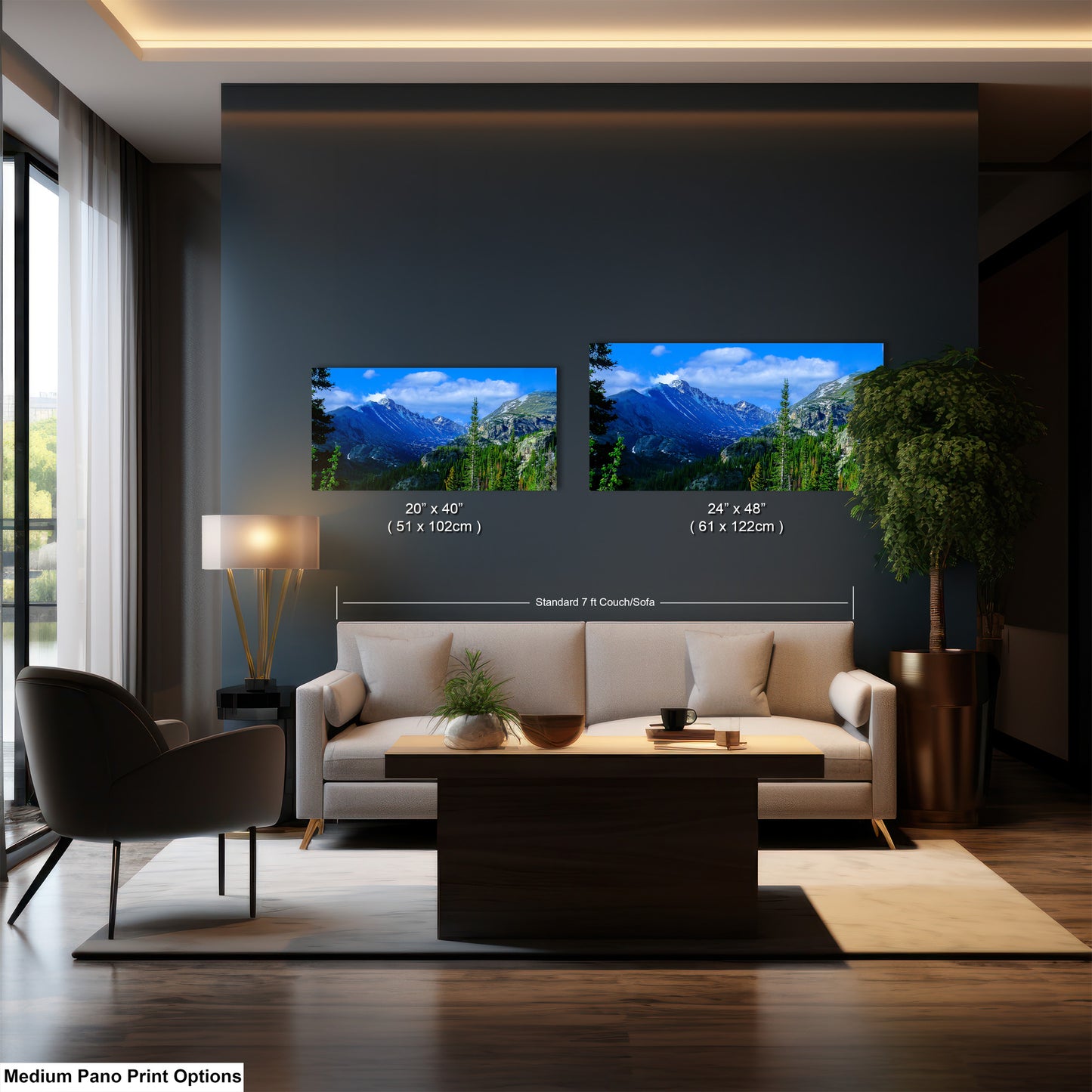 Rocky Mountain National Park panoramic picture, large panoramic art, Longs Peak Colorado, Estes Park wall art, national park panorama,