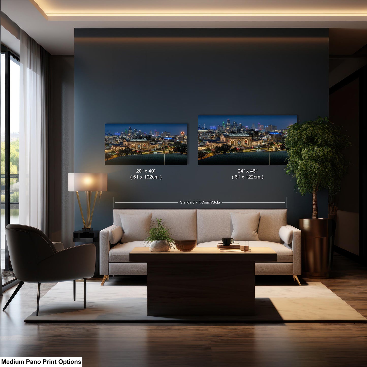 Union Station and Kansas City Skyline, Western Auto Neon Sign, Kansas City Wall Art