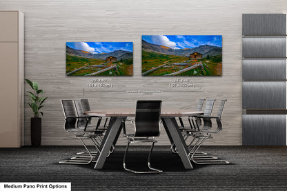 Mayflower gulch picture, ghost town, Breckenridge photography, Leadville Colorado, 3 piece wall art, cabin decor, large canvas, miners log cabin, office decor