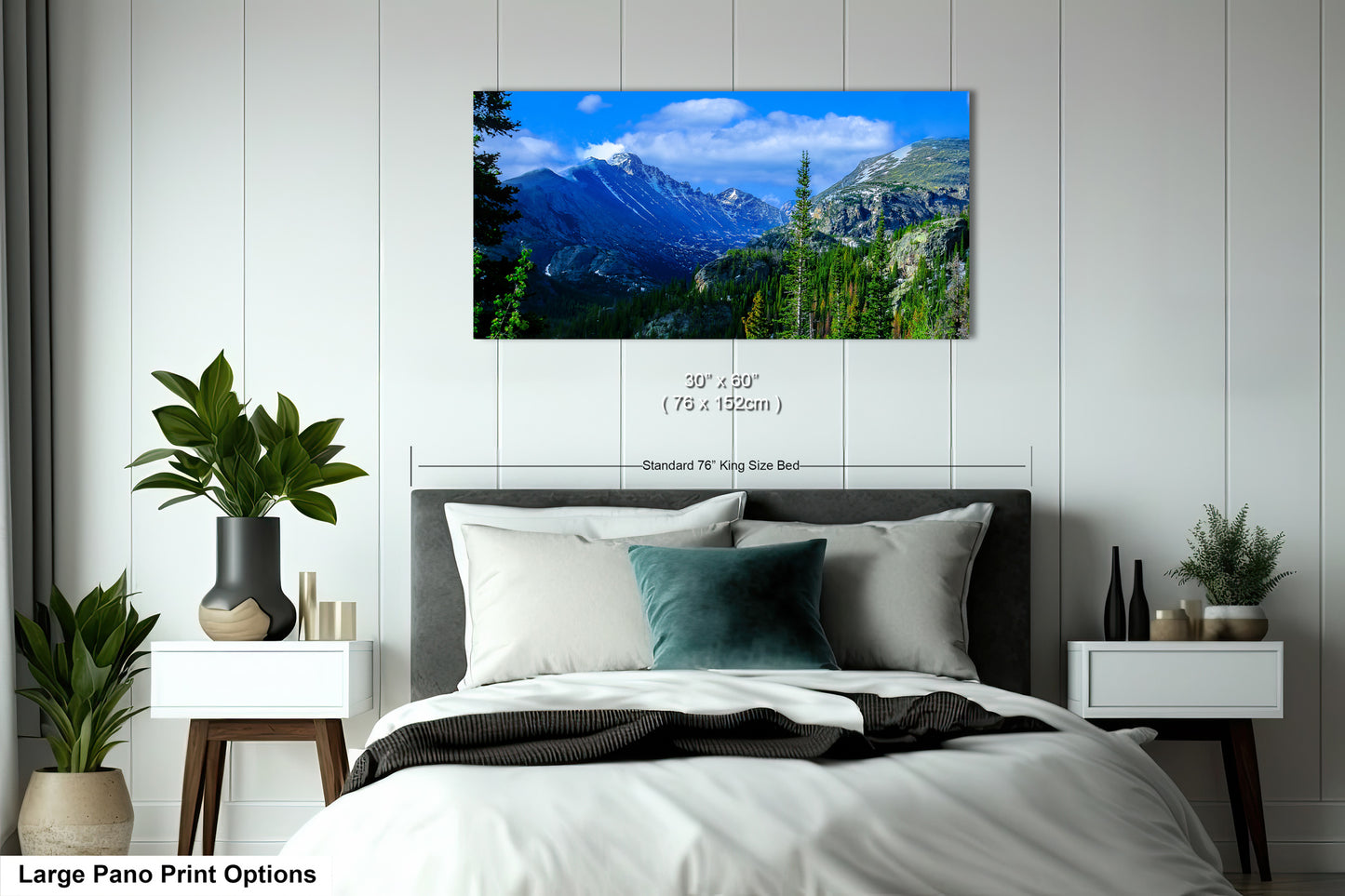Rocky Mountain National Park panoramic picture, large panoramic art, Longs Peak Colorado, Estes Park wall art, national park panorama,