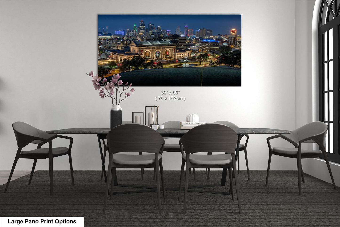 Union Station and Kansas City Skyline, Western Auto Neon Sign, Kansas City Wall Art