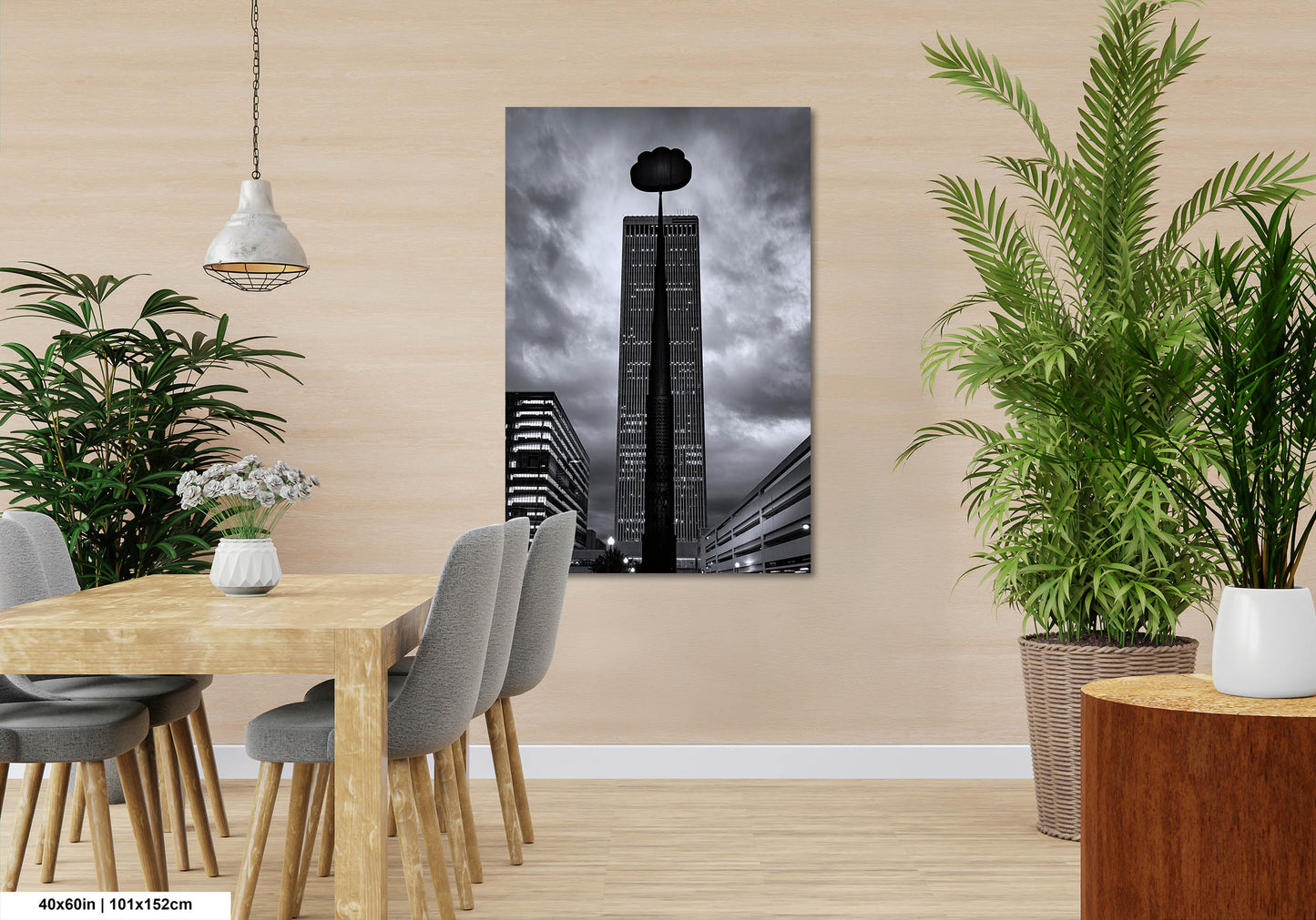 Tulsa Oklahoma Skyline Wall Art, Tulsa Skyline Art, Tulsa Art Print, Tulsa Artificial Cloud, Tulsa Center of the Universe