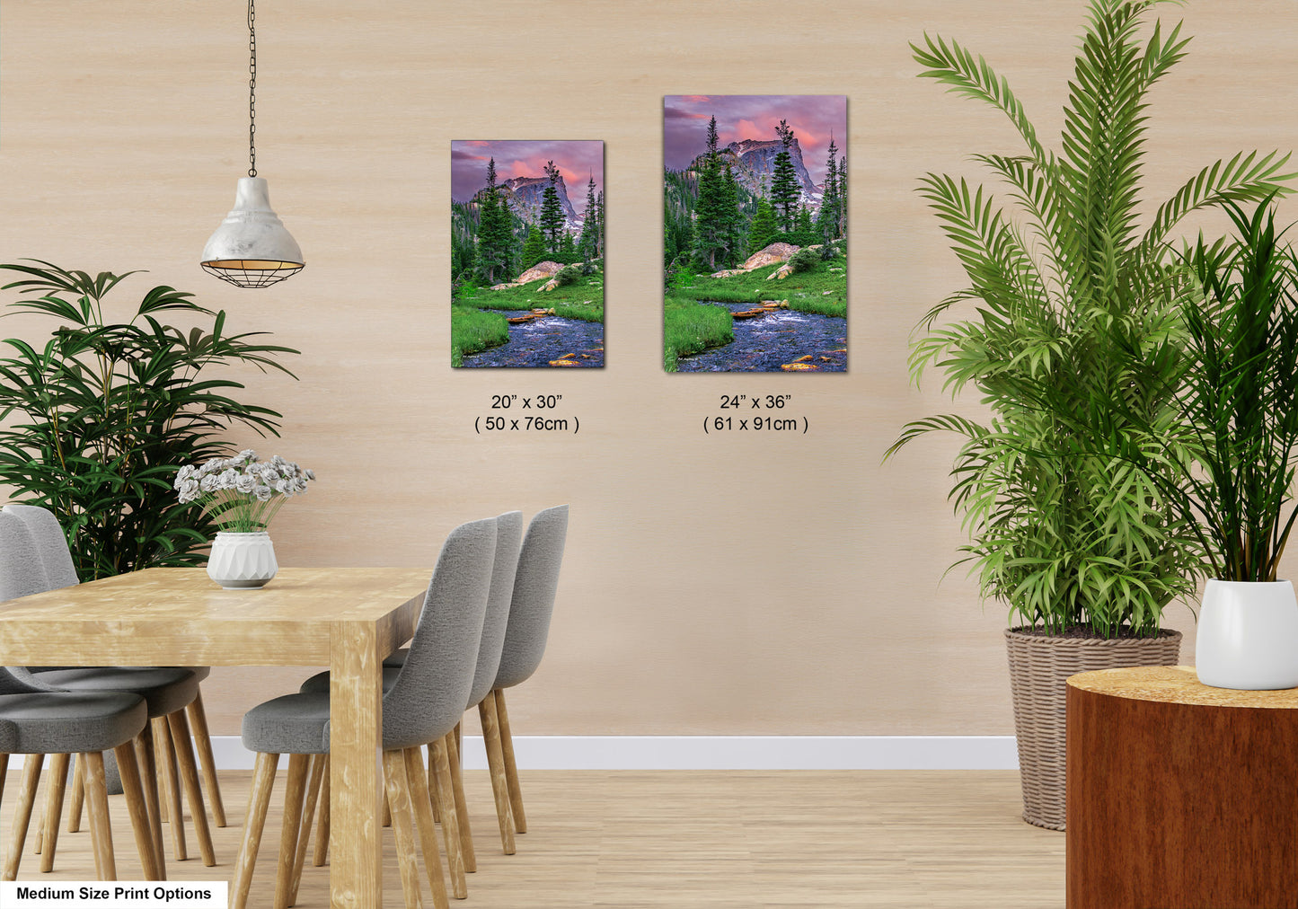 Rocky Mountain National Park, Dream Lake, Estes Park, large framed art work, vertical art, Hallett Peak, Flattop mountain, Colorado wall art