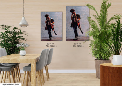 Eddie Van Halen Canvas Print | Rock 'n Roll Photo Art | Wall Art Photography | Van Halen Hanging Wall Art