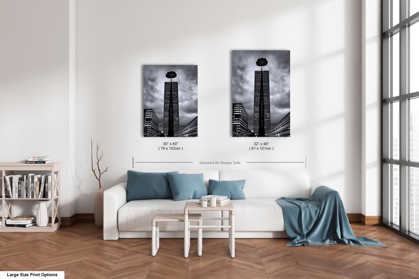 Tulsa Oklahoma Skyline Wall Art, Tulsa Skyline Art, Tulsa Art Print, Tulsa Artificial Cloud, Tulsa Center of the Universe