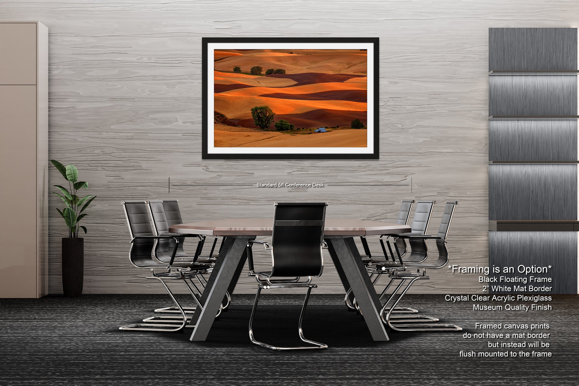 a picture of a dining room with a table and chairs