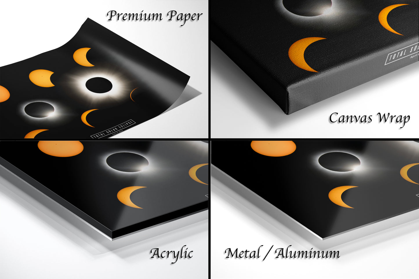 a series of photos showing the phases of a solar eclipse