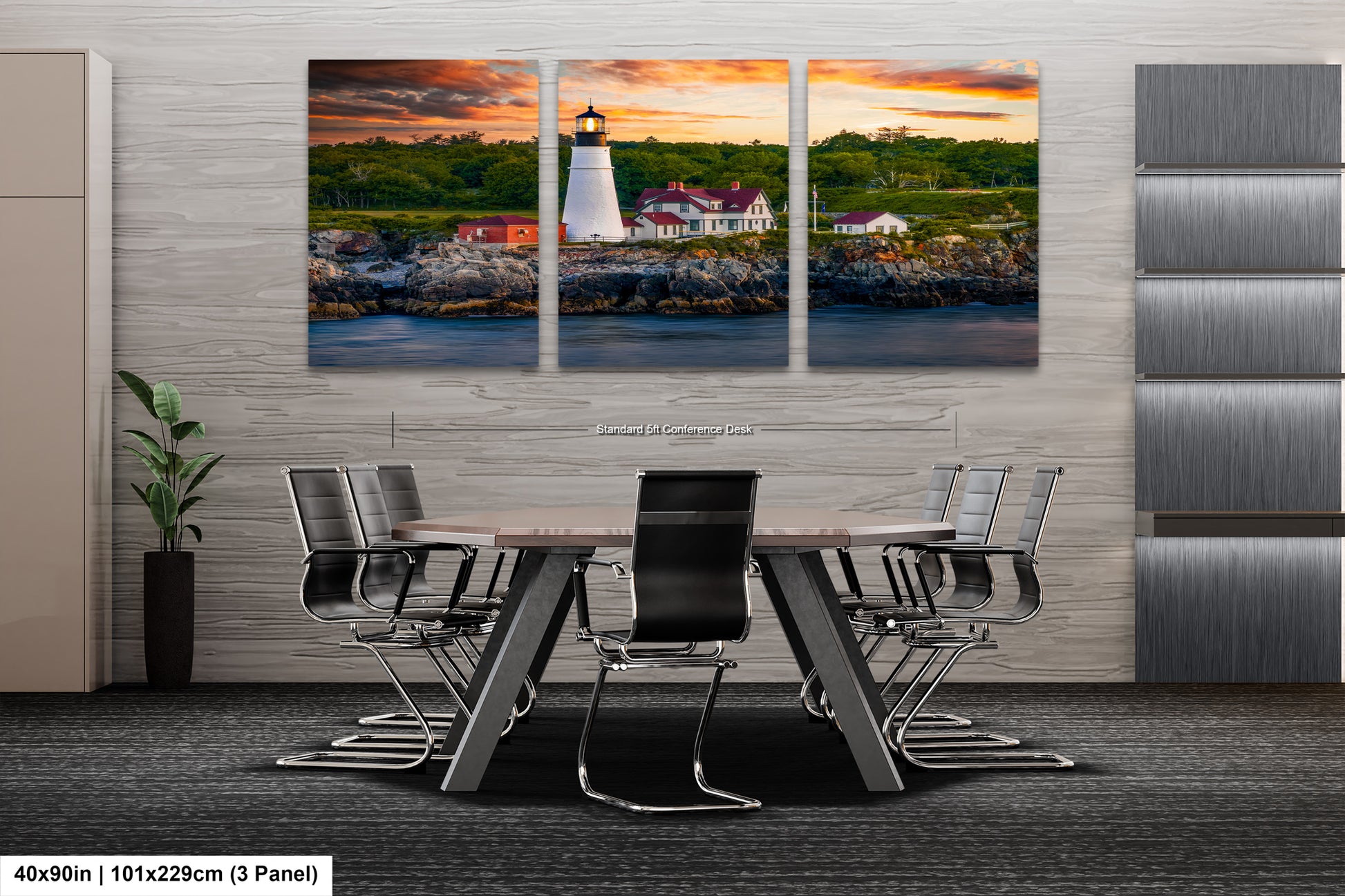 a dining room table with chairs and a painting on the wall